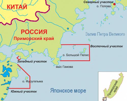 Дальневосточный морской заповедник на карте